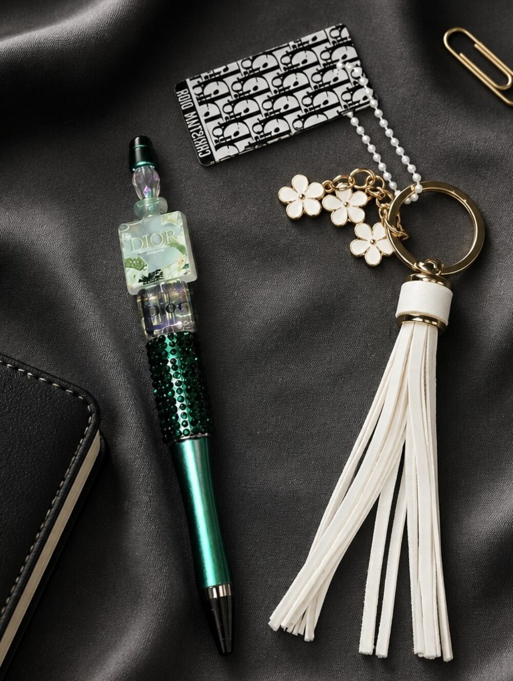 Handcrafted Beaded Pen And Bag Charm